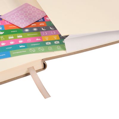 Ежедневник Stella недатированный с магнитом на обложке, бежевый-12