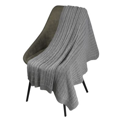 Плед Fado вязаный, серый (без подарочной коробки)-0