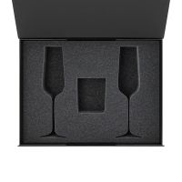 Ложемент под свечу Enigma + 2 бокала для шампанского в среднюю коробку-трансформер (арт. 695721)