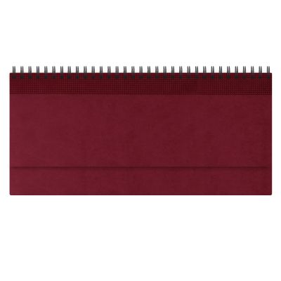 Недатированный планинг  VELVET 298x140 мм, без календаря, бордовый-0