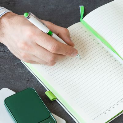 Ежедневник Arctic недатированный, белый/зеленый-8