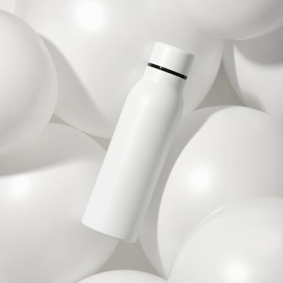 Термобутылка вакуумная герметичная Соренто (Sorento), белая, зернистое покрытие-8