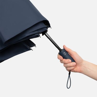 Зонт складной Филтон (Filton), синий с системой безопасности (Safety System)-7