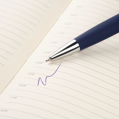 Шариковая ручка Смарт (Smart) с чипом передачи информации NFC, синяя-4