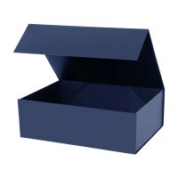 Подарочная коробка с магнитным клапаном средняя, синяя