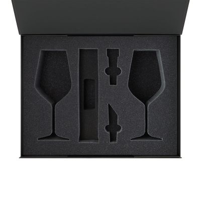 Ложемент под 2 бокала для вина + набор для вина Sacramento в большую коробку-трансформер (арт. 695722)-0