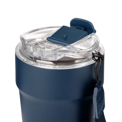 Термокружка вакуумная Монако (Monaco), синяя-7