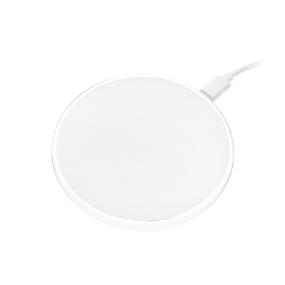 Беспроводное зарядное устройство с подсветкой 15W Аурис (Auris), белое-0