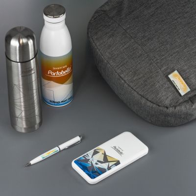 Внешний аккумулятор с подсветкой Luce 10000 mAh, белый-9