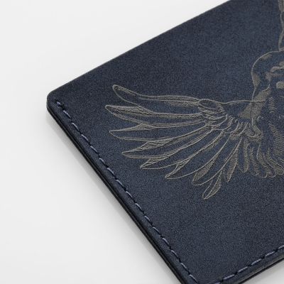 Кардхолдер Nuba со скошенным карманом, синий-7