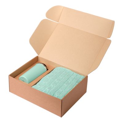 Подарочный набор Palermo, Fado, аква (плед, термокружка)-3