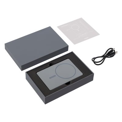 Внешний аккумулятор Оникс PD (Onyx PD) 5000mAh с функцией беспроводной зарядки 15W, серый-10