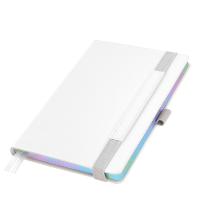 Ежедневник Galaxy недатированный, жесткая обложка, срез голограф. фольга, белый-2