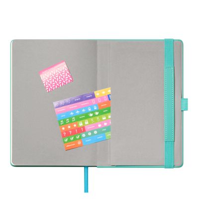 Ежедневник Alpha недатированный, бирюзовый/серый-9