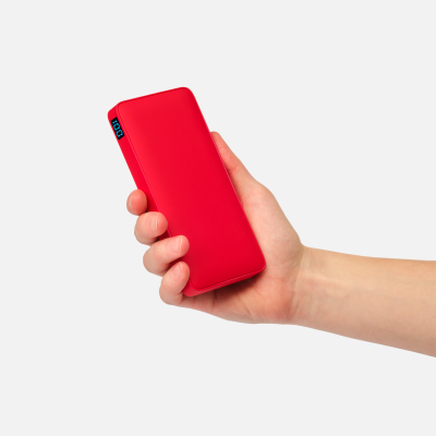 Внешний аккумулятор с подсветкой Ancor Plus 10000 mAh, красный-7