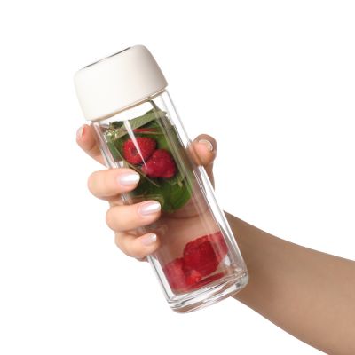 Бутылка стеклянная с двойными стенками Bianca, белая-8