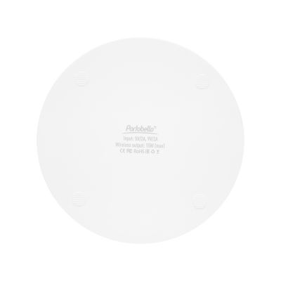 Беспроводное зарядное устройство с подсветкой 15W Аурис (Auris), белое-7