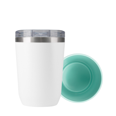 Термокружка вакуумная с керамическим покрытием Арктик (Arctic), белый/аква-0