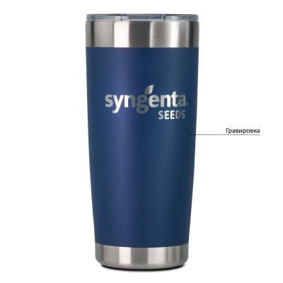 Термокружка вакуумная Crown, синяя-5