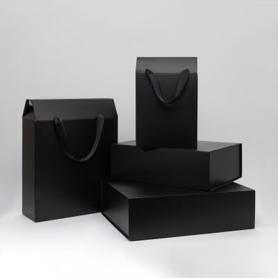 Подарочная коробка-трансформер большая, черная-8