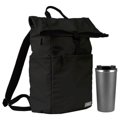 Подарочный набор Palermo, Boston, черный/серый (рюкзак, термокружка)-0