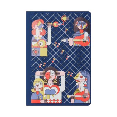 Ежедневник Спарк (Spark) недатированный, лазурный (с упаковкой, со стикерами)-14