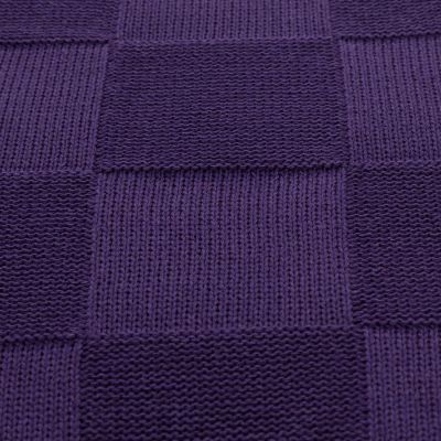 Плед Селла (Cella) вязаный, фиолетовый (без подарочной коробки)-6