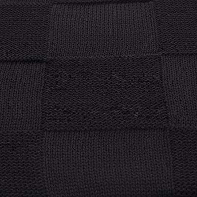 Плед Селла (Cella) вязаный, черный (без подарочной коробки)-6