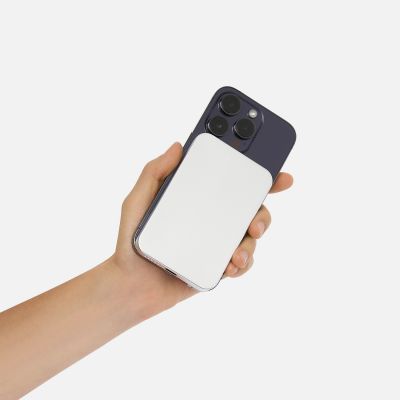 Внешний аккумулятор Артекс PD (Artex PD) 5000mAh с функцией беспроводной зарядки 15W, серебряный-9