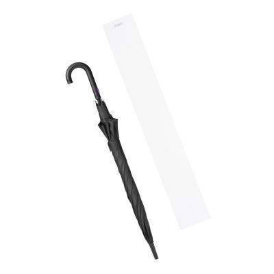 Зонт-трость Квантум (Quantum), черный/фиолетовый-15