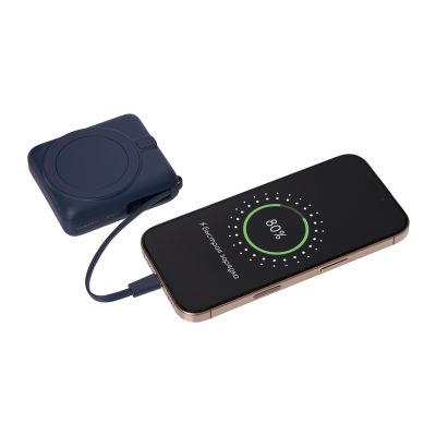 Внешний аккумулятор с подсветкой Риттер PD (Ritter PD) 10000mAh с функцией беспроводной зарядки 15W, синий-9