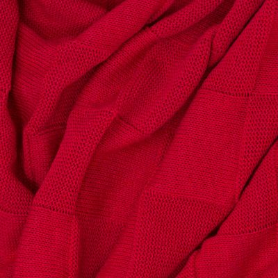 Плед Cella вязаный, красный (без подарочной коробки)-3