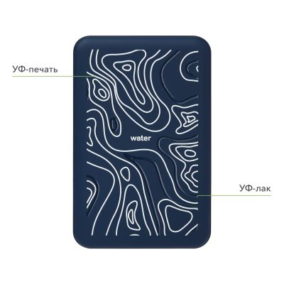 Внешний аккумулятор Ларго PD (Largo PD) 5000mAh с функцией беспроводной зарядки 15W, синий-12