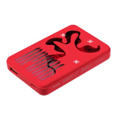 Внешний аккумулятор Ларго PD (Largo PD) 5000mAh с функцией беспроводной зарядки 15W, красный-14
