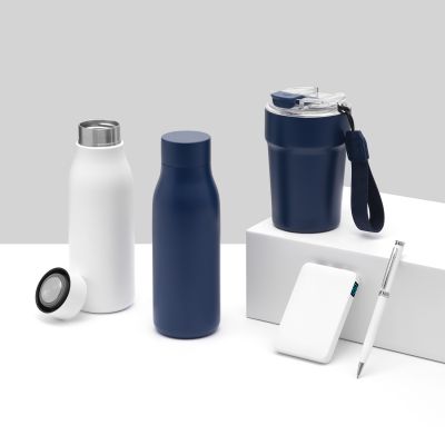 Термокружка вакуумная Monaco, синяя-13