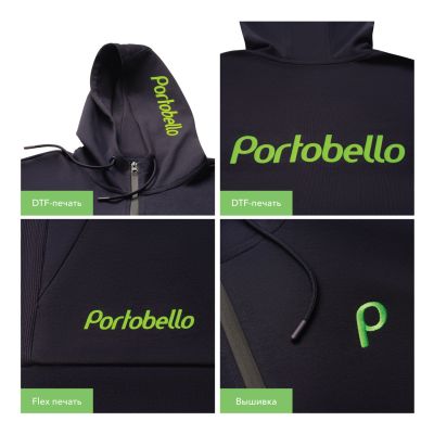 Толстовка на молнии с капюшоном MATEO черная, размер M-11