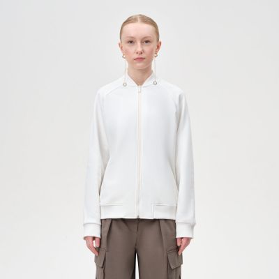 Толстовка на молнии, унисекс TORRES белая, размер XL-0