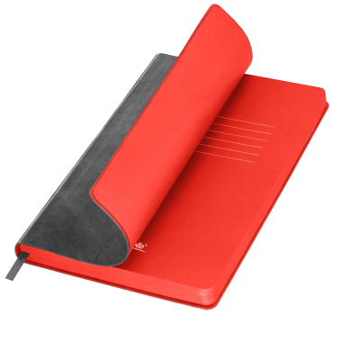 Ежедневник River side недатированный, серый/красный (без упаковки, без стикера)-0