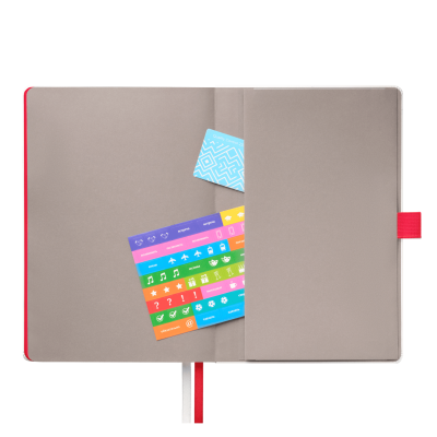 Ежедневник Arctic недатированный, белый/красный-10