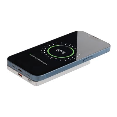 Внешний аккумулятор Atlantis PD 5000mAh с функцией беспроводной зарядки 15W, серебряный-8