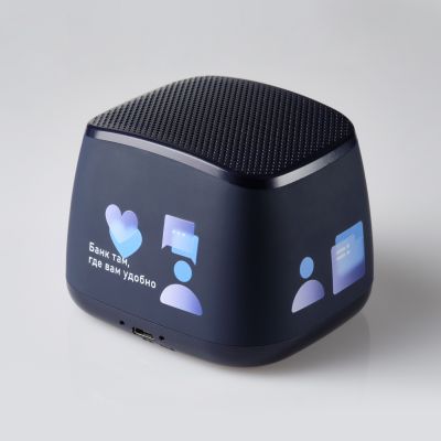 Беспроводная колонка с подсветкой Glow 75dB 1200 mAh, синяя (вход Micro-USB)-11