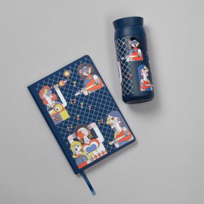 Ежедневник Спарк (Spark) недатированный, синий (без упаковки, без стикера)-15