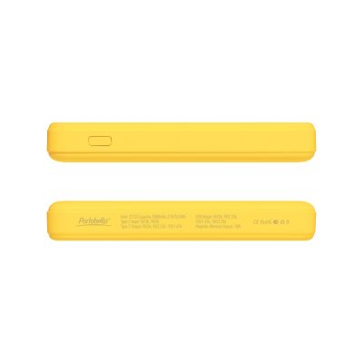 Внешний аккумулятор Ларго PD (Largo PD) 5000mAh с функцией беспроводной зарядки 15W, желтый-5