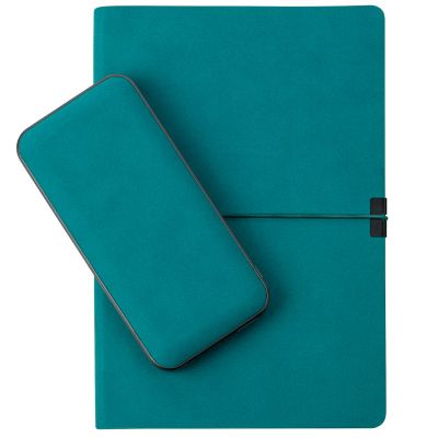 Внешний аккумулятор In Velour 10000 mAh, бирюзовый-5