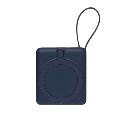 Внешний аккумулятор с подсветкой Риттер PD (Ritter PD) 10000mAh с функцией беспроводной зарядки 15W, синий-5