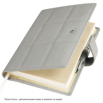 Ежедневник-портфолио Royal недатированный в подарочной коробке, серый-2