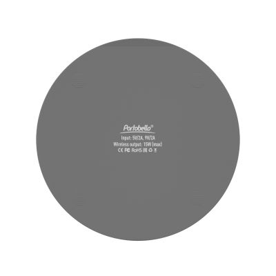 Беспроводное зарядное устройство с подсветкой 15W Аурис (Auris), серое-7