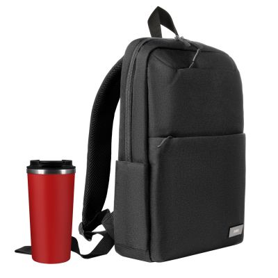 Подарочный набор Palermo, Forst, черный/красный (рюкзак, термокружка)-0