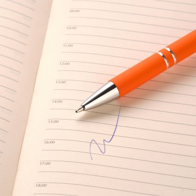 Шариковая ручка Альфа (Alpha), оранжевая-4