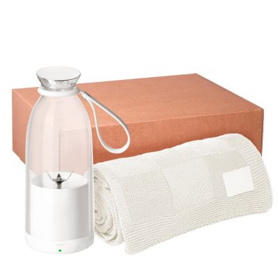 Подарочный набор Frutta, Cella, белый (плед, блендер)-0